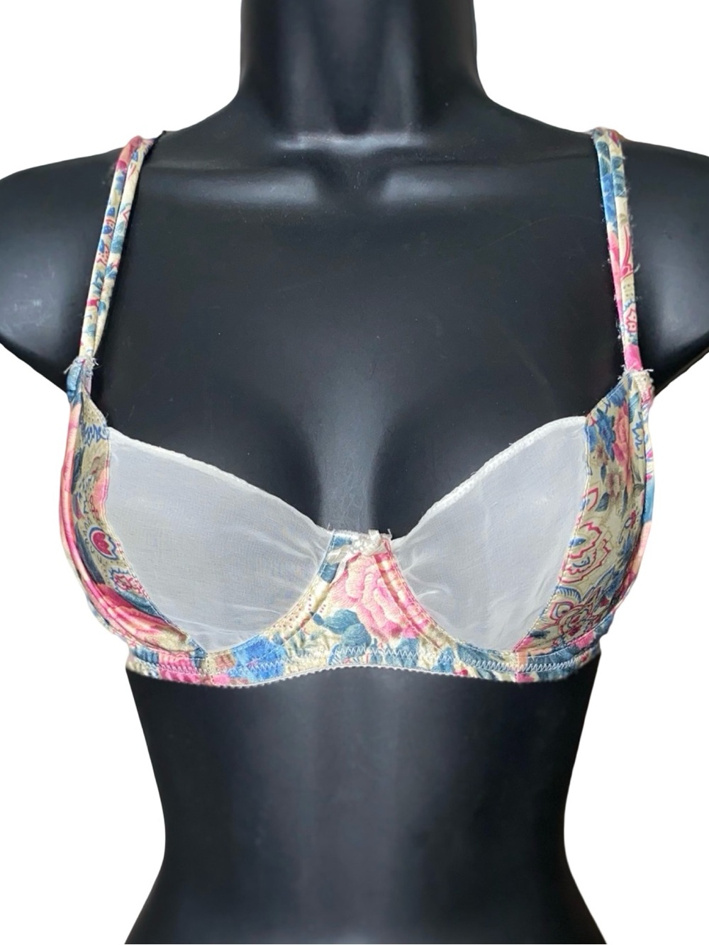 Victoria’s Secret Vintage Floral Underwire Balconette Bra Size 34B